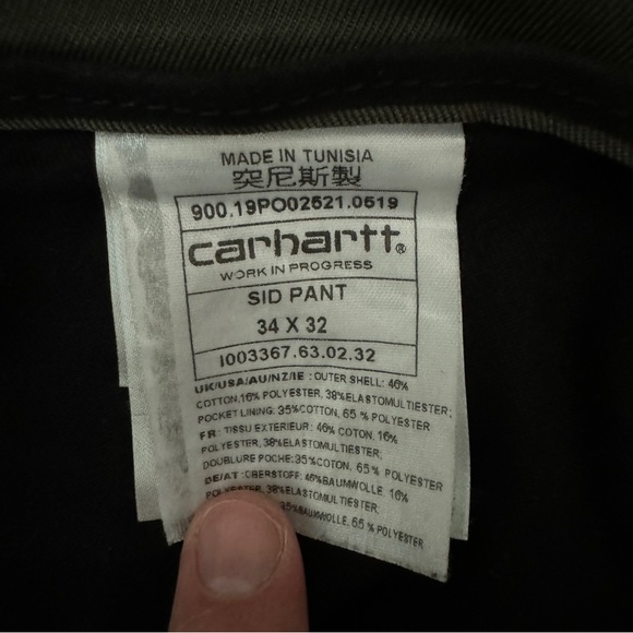 Carhartt WIP Sid Pant - 34x32 - Dark Green - Picture 4 of 6